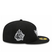 New Era Los Angeles Anaheim Angels Cooperstown 40th Black White 59FIFTY Fitted Hat side view