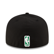 back of Boston Celtics Black 59FIFTY Fitted Hat