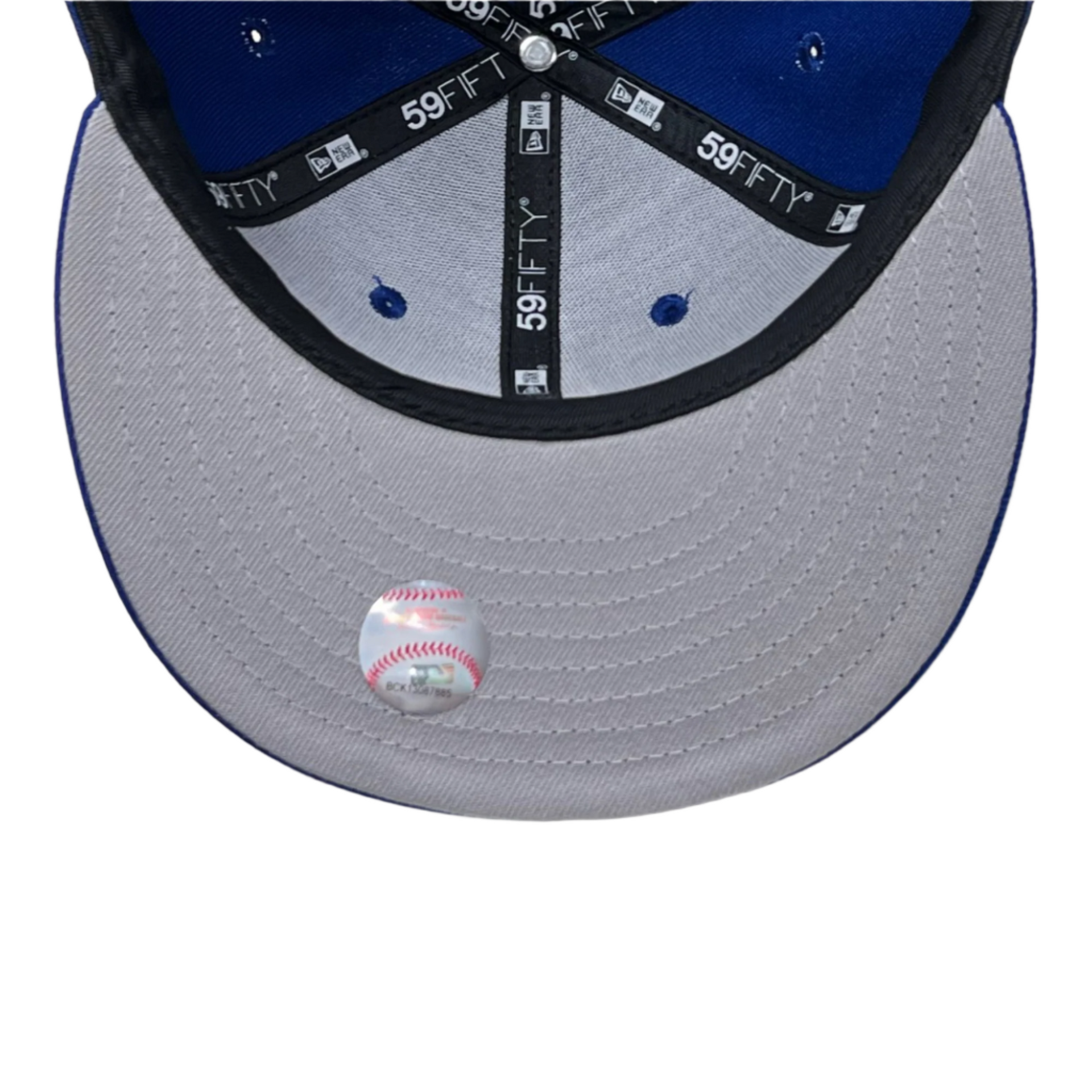 gray bottom of San Diego Padres SD Royal Blue 59FIFTY Fitted Hat