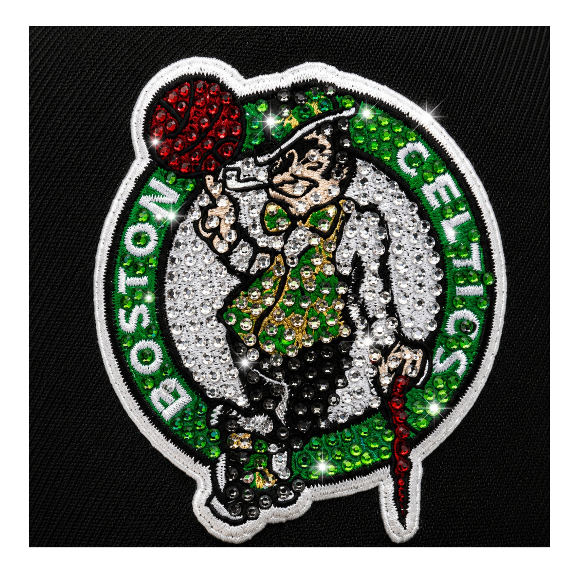 New Era Boston Celtics Rhinestone 9FORTY A-Frame Snapback Hat logo view