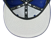 gray under visor of YOUTH Mexico Baseball Royal Blue 9FIFTY Snapback Hat