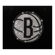 Basketball with rhinestone-studded design on a black background