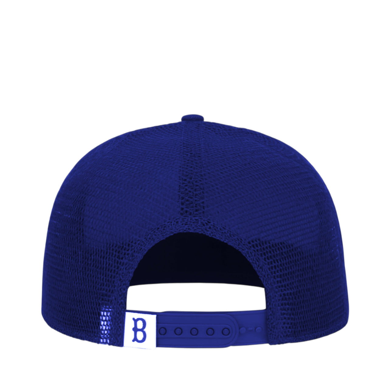 back of New Era Brooklyn Dodgers Blue Trucker 9FIFTY Snapback Hat