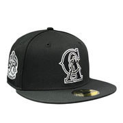 Los Angeles Anaheim Angels Cooperstown CA Black White 59FIFTY Fitted Hat