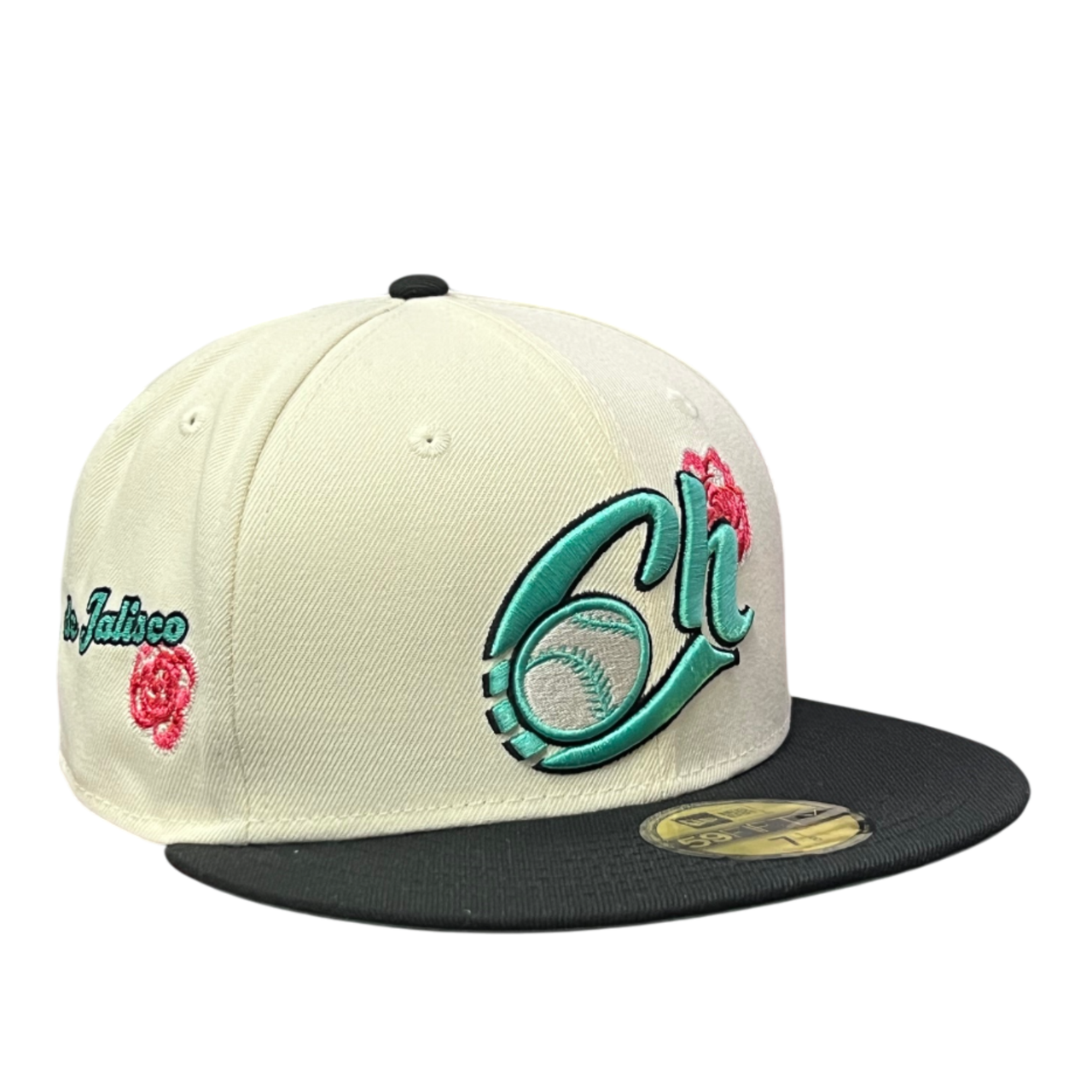 LMB Charros de Jalisco Chrome Black Rose 59FIFTY Fitted Hat