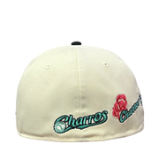 back of LMB Charros de Jalisco Chrome Black Rose 59FIFTY Fitted Hat