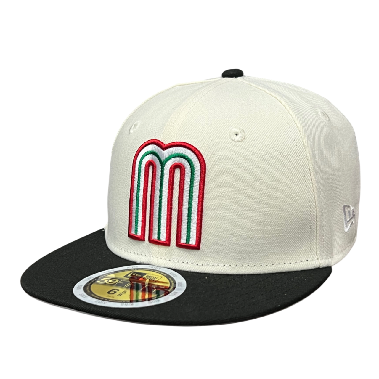 YOUTH Mexico Baseball Mexico Flag Chrome Black 59FIFTY Fitted Hat