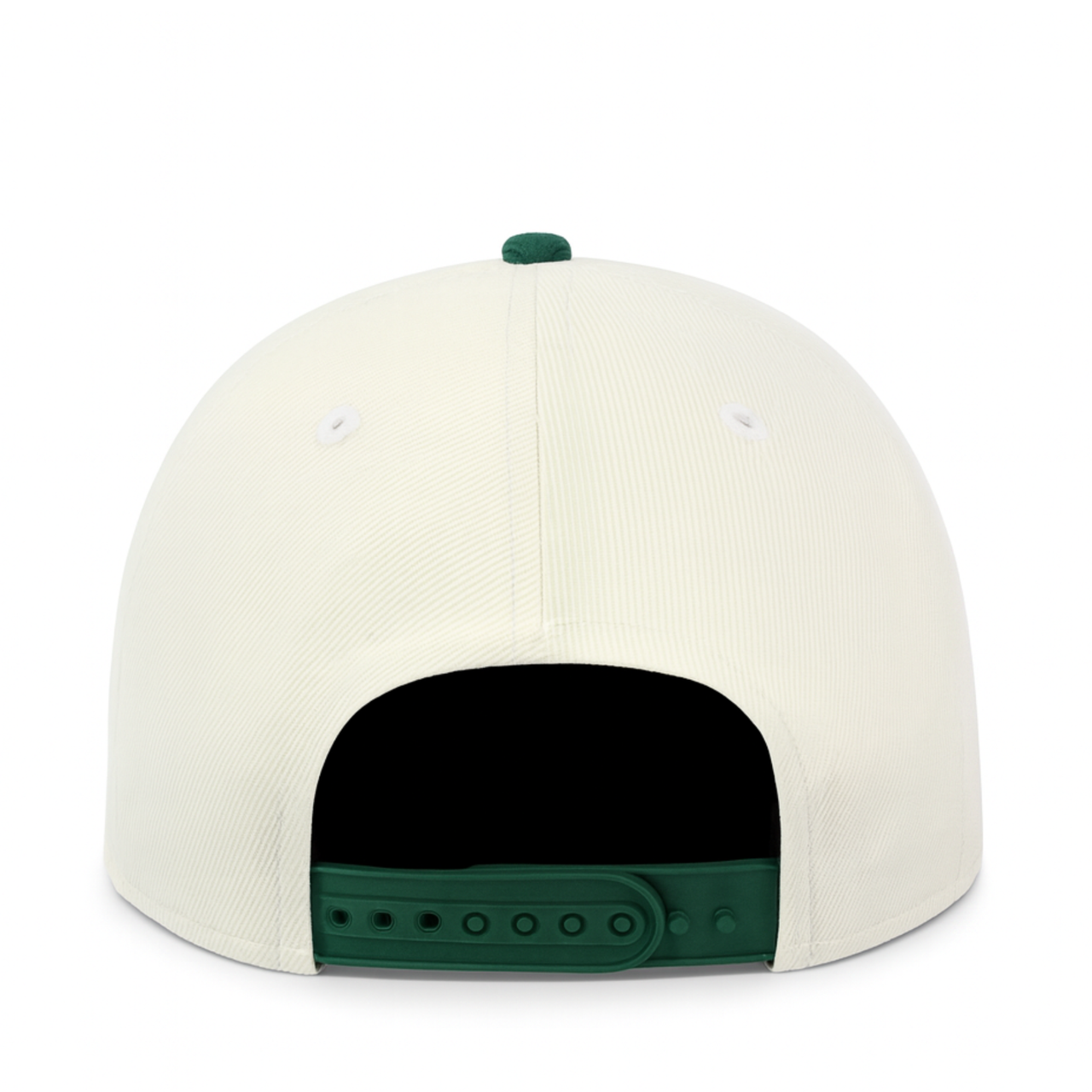 back of New Era Los Angeles Dodgers Upside Down Chrome Dark Green 9FORTY A-Frame Snapback