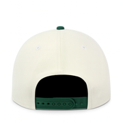 back of New Era Los Angeles Dodgers Upside Down Chrome Dark Green 9FORTY A-Frame Snapback