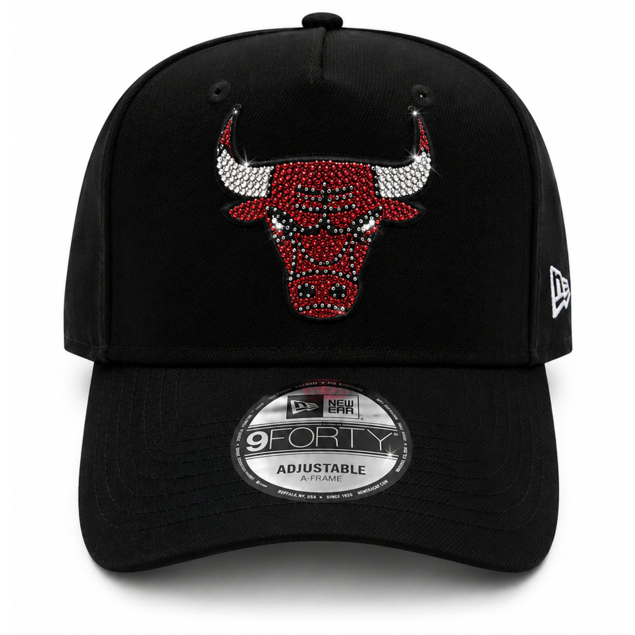 New Era Chicago Bulls Rhinestone 9FORTY A-Frame Snapback Hat front view