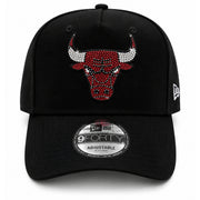 New Era Chicago Bulls Rhinestone 9FORTY A-Frame Snapback Hat front view