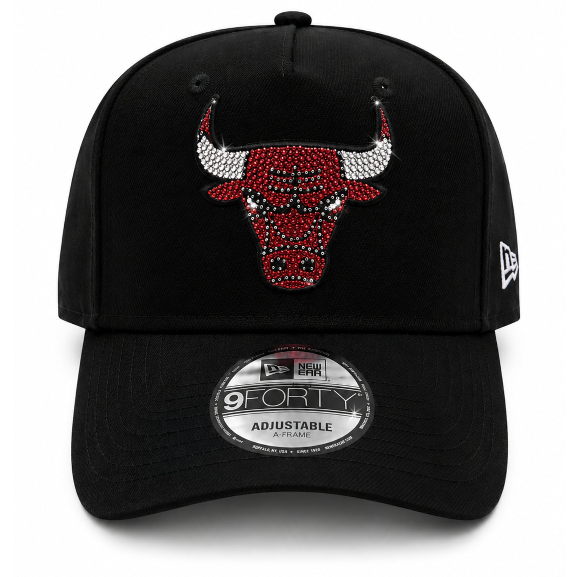New Era Chicago Bulls Rhinestone 9FORTY A-Frame Snapback Hat front view
