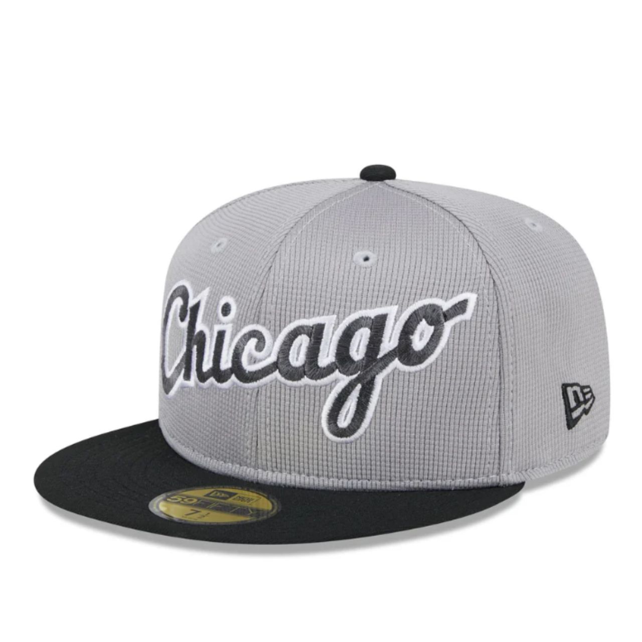 Chicago White Sox Mesh Pratice Gray Black New Era 59FIFTY Fitted Hat