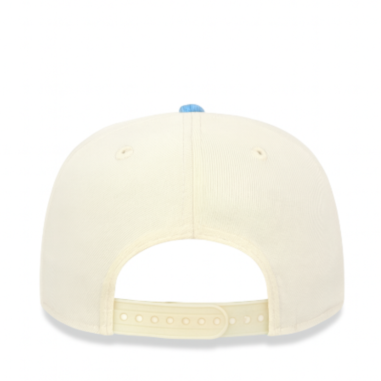 back of Los Angeles Dodgers Chrome Sky Blue Exclusive 9FIFTY Snapback Hat