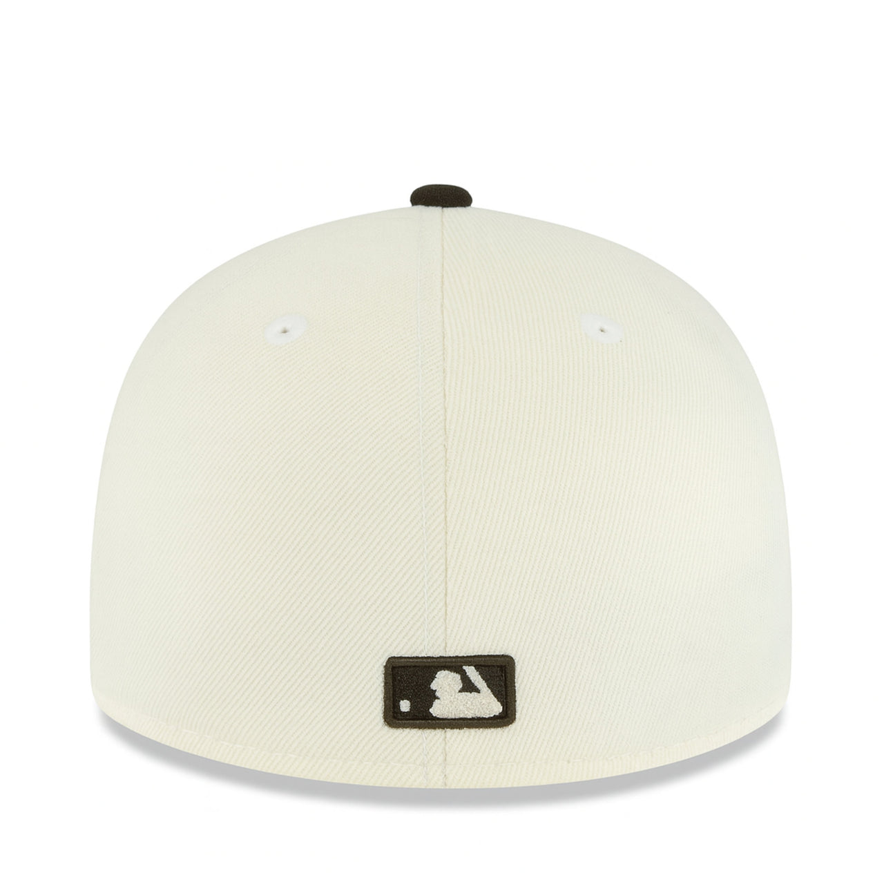back of New Era Los Angeles Dodgers Upside Down Chrome Walnut 59FIFTY Fitted Hat
