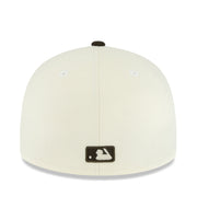 back of New Era Los Angeles Dodgers Upside Down Chrome Walnut 59FIFTY Fitted Hat