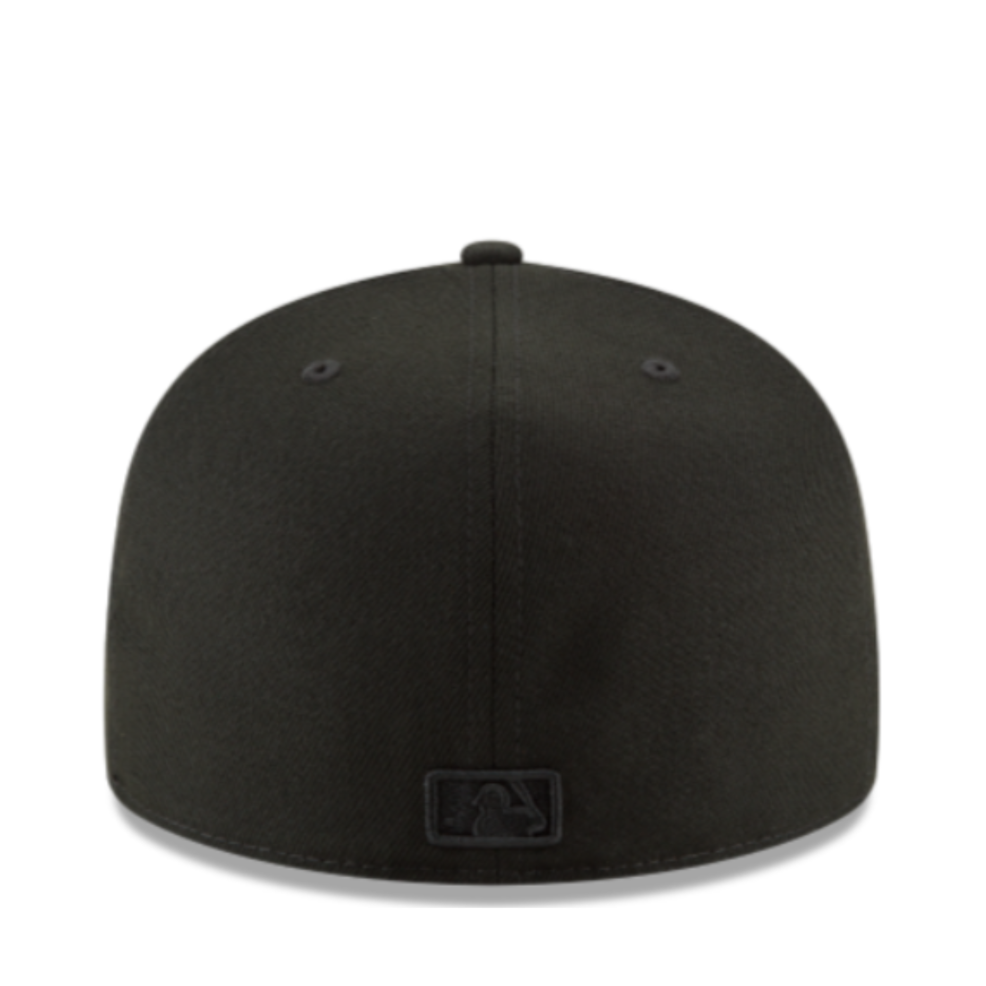 Back View of New Era Cincinnati Reds Black on Black 59FIFTY Fitted Hat