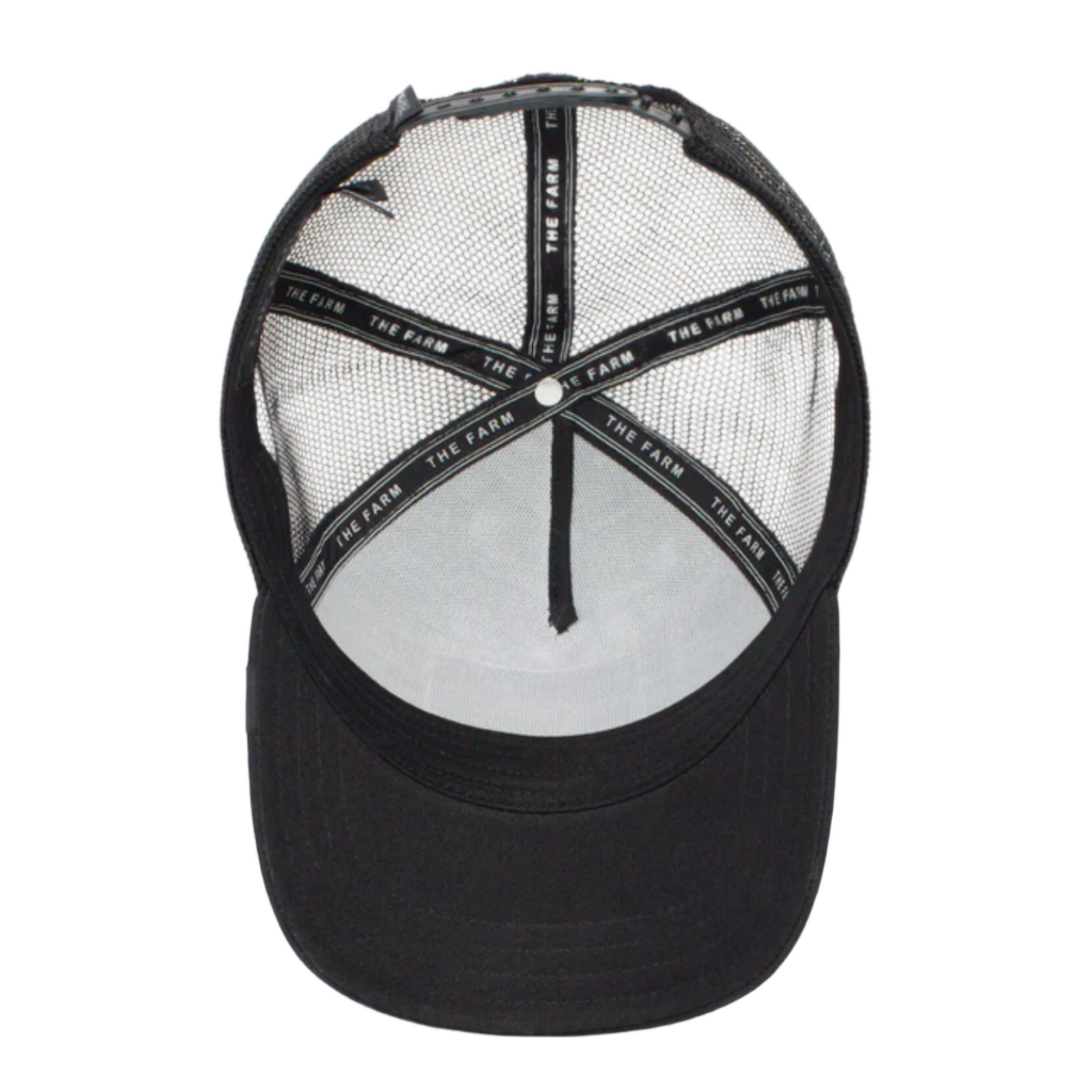 Goorin Bros The Black Panther Black and Grey 2 Tone Trucker Hat Black Under Visor