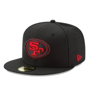 Black with Red San Francisco 49ers New Era Fitted Cap