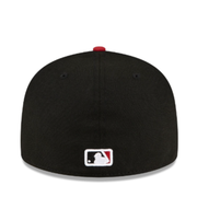 Arizona Diamondback Authentic Collection New Era 59Fifty Fitted Black and Burgundy 2 Tone Back