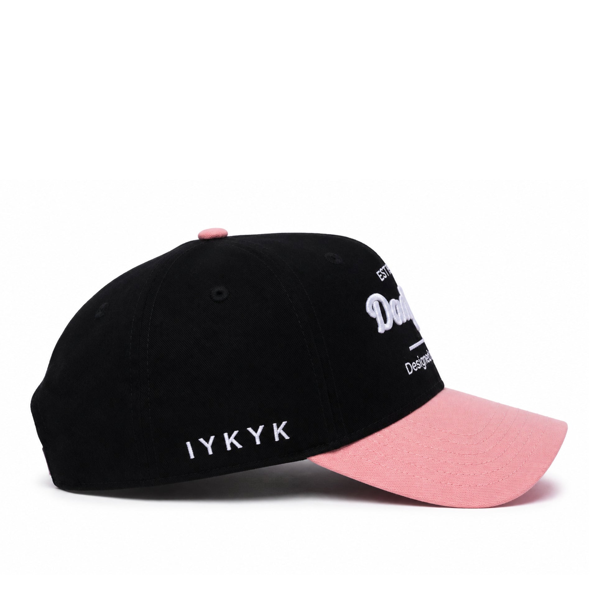 Dad Gang Horsepower Black Pink Snapback Hat side view