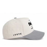 Dad Gang Horsepower Chrome Silver Snapback Hat side view