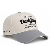 Dad Gang Horsepower Chrome Silver Snapback Hat front side view