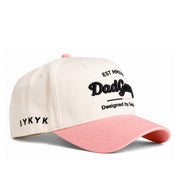 Dad Gang Horsepower Chrome Pink Snapback Hat front side view