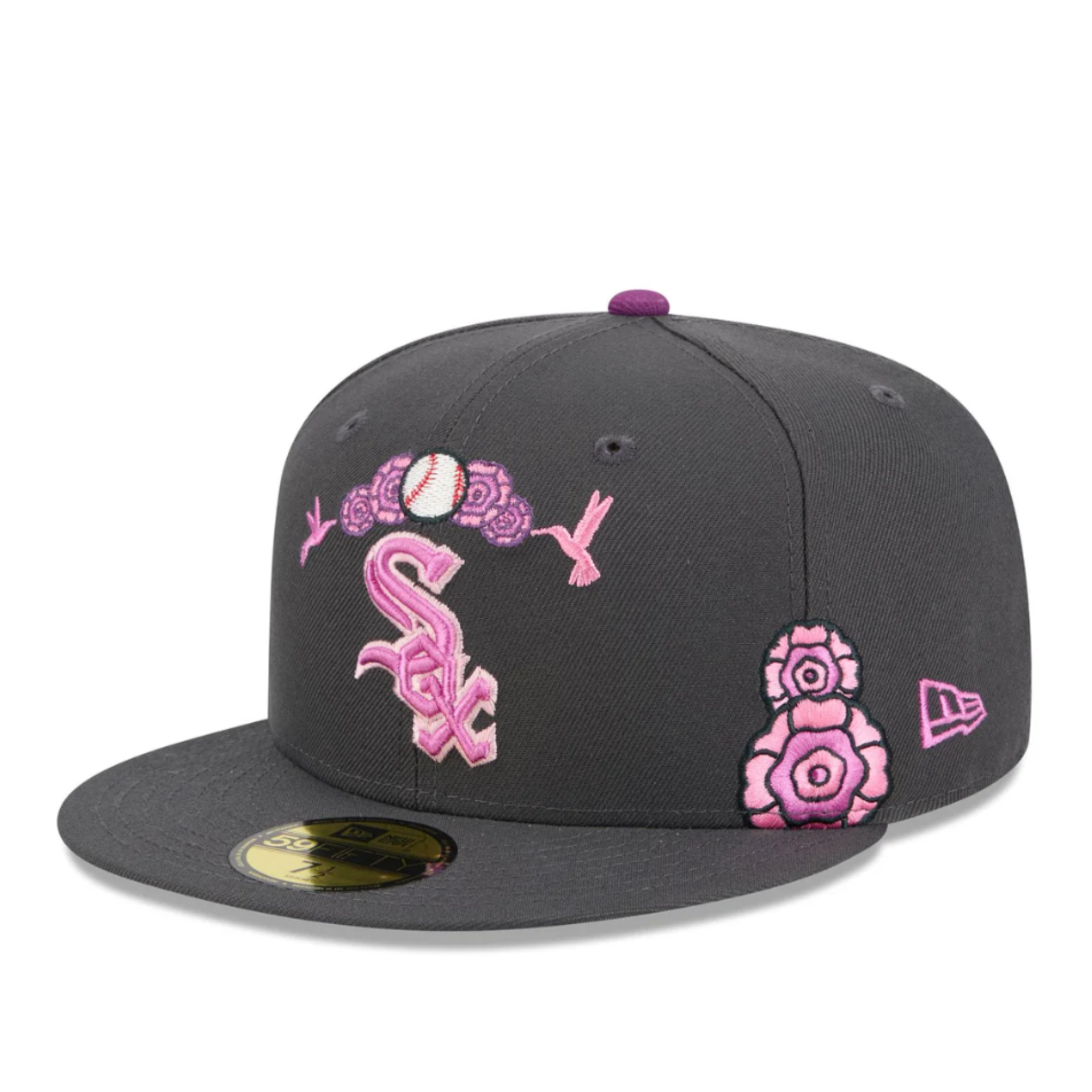New Era Chicago White Sox Day of the Dead Graphite 59FIFTY Fitted Hat