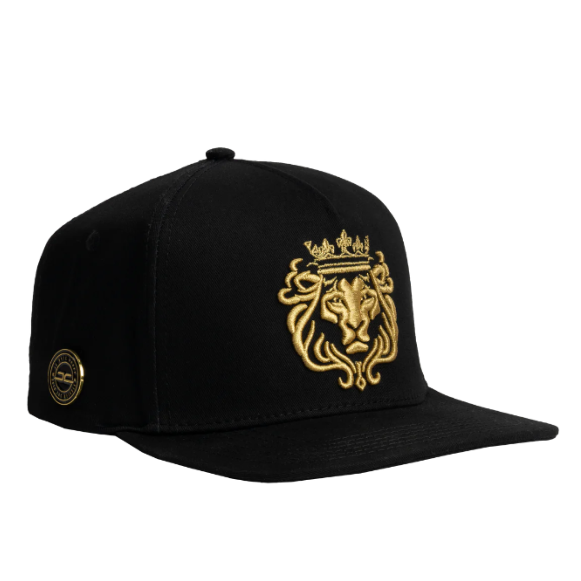 JC Gold lion logo Black snapback