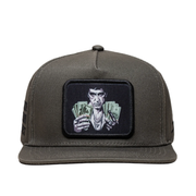 JC Hat Scarface with cash charcoal grey snapback