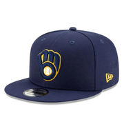 New Era MLB Milwaukee Brewers Glove Navy 9FIFTY Men's Snapback Cap