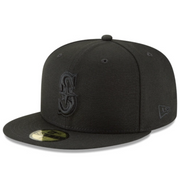 NewEra MLB Seattle Mariners S 59FIFTY Fitted Men's Hat All Black