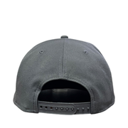 back of Las Vegas Raiders Dark Graphite 9FIFTY Snapback Hat
