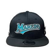 NewEra MLB Florida Marlins Post-Up Pin Mesh 9FIFTY Snapback Hat.