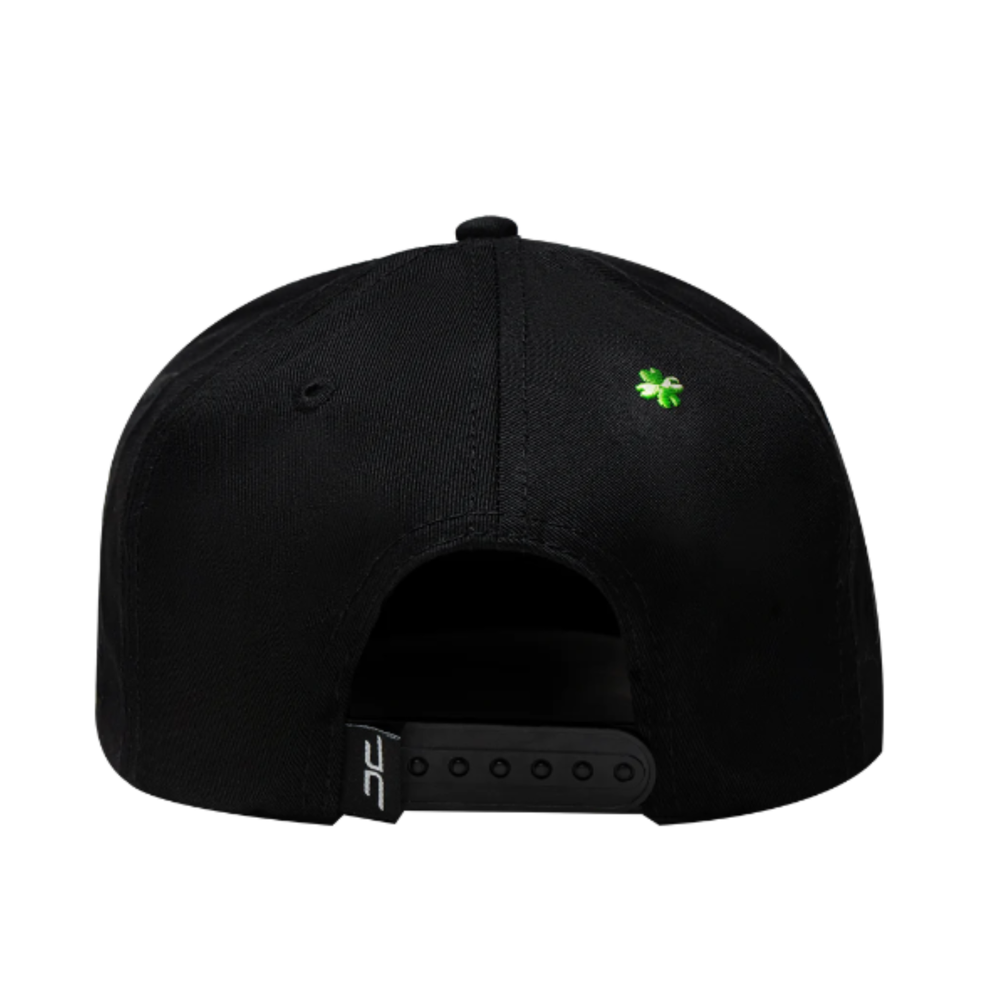 JC Hat Trebol Clover logo all black snapback