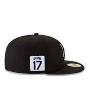 NewEra MLB Los Angeles Dodgers Ohtani Shohei 17 Black White Outlined LA 59FIFTY New Era Fitted Hat