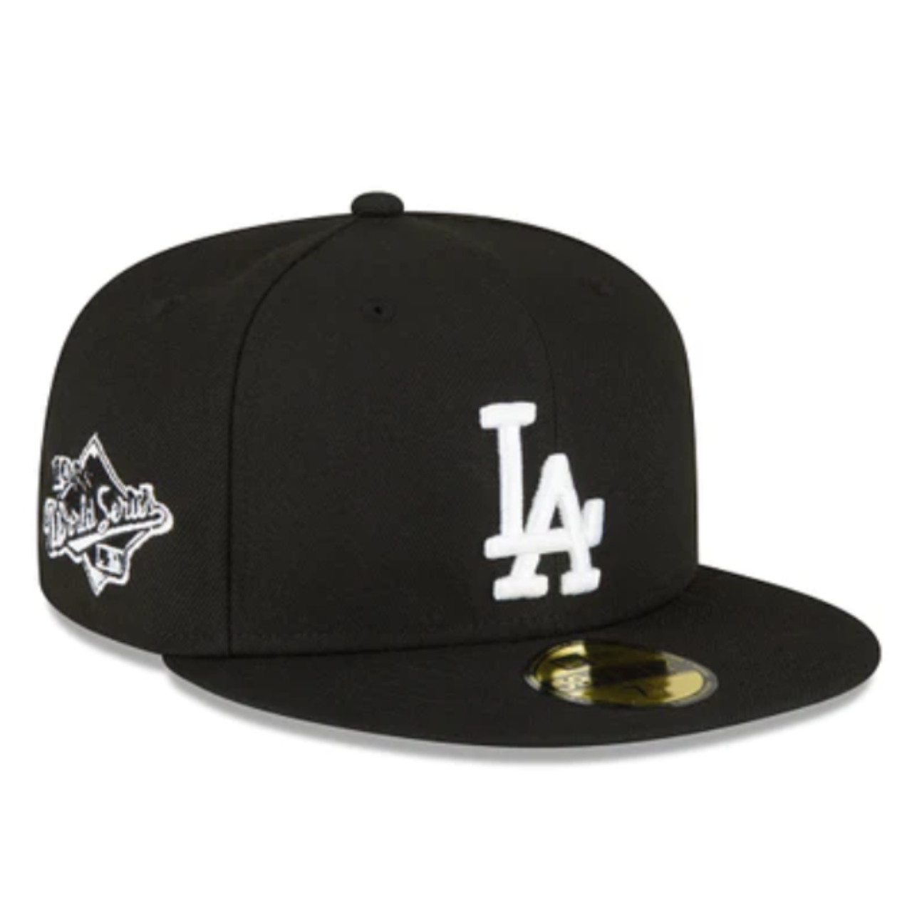 NewEra MLB Los Angeles Dodgers LA Side Patch BW 59FIFTY Fitted Hat