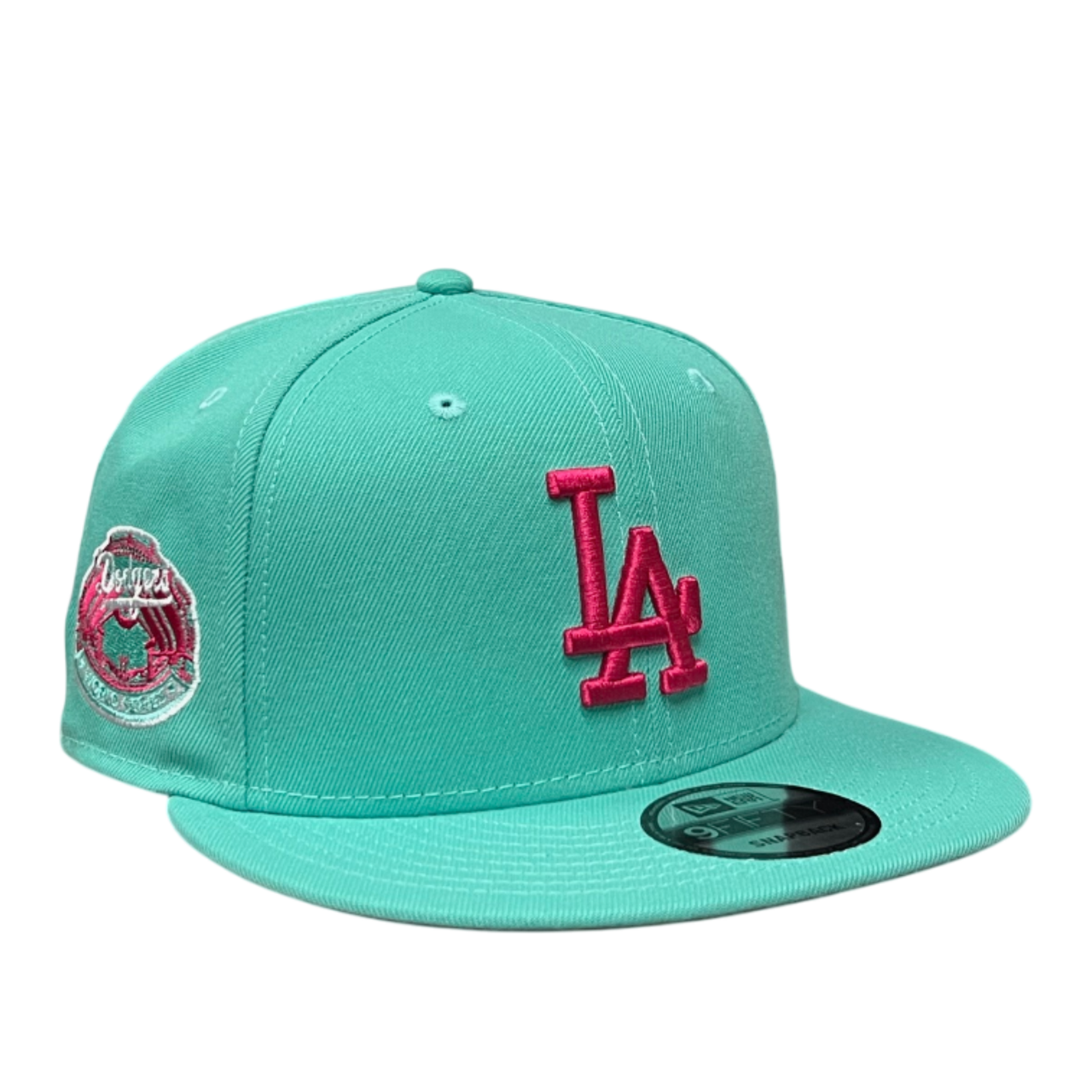 Los Angeles Dodgers World Series Mint Pink 9FIFTY Snapback Hat