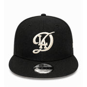 New Era Los Angeles Dodgers City Connect Black Ivory 9FIFTY Snapback Hat front view
