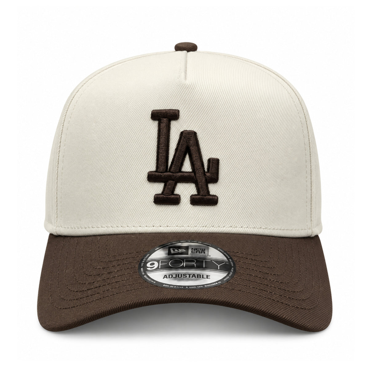 New Era Los Angeles Dodgers Chrome/Walnut 9FORTY A-Frame Snapback front view