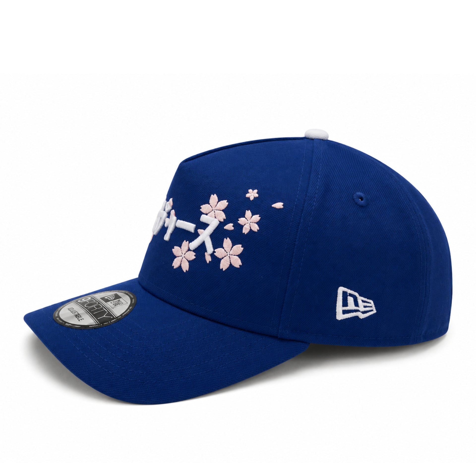 Los Angeles Dodgers Japanese Cherry Blossom 9FORTY A-Frame Snapback - Royal Blue left side view