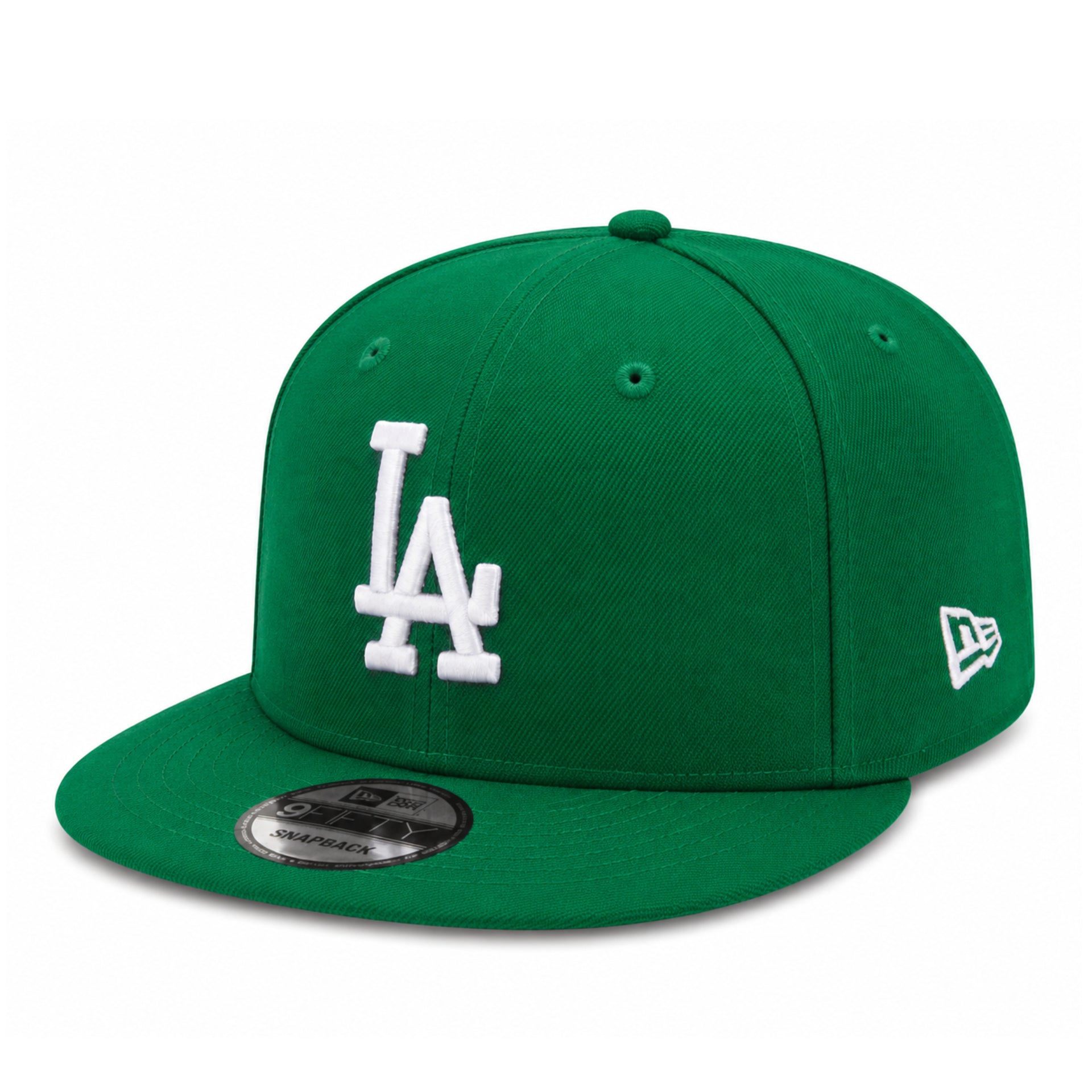 New Era Los Angeles Dodgers Kelly Green 9FIFTY Snapback Hat angle view
