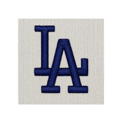 New Era Los Angeles Dodgers Gray Blue Men's Cuff Knit Beanie logo view