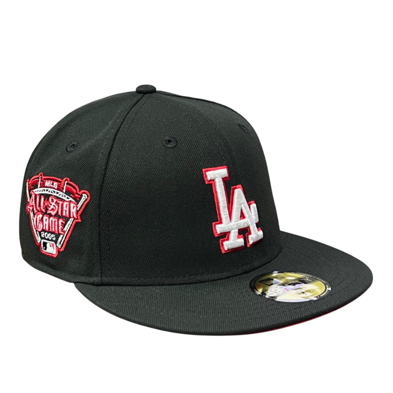 Los Angeles Dodgers Black Red 59FIFTY Fitted Hat