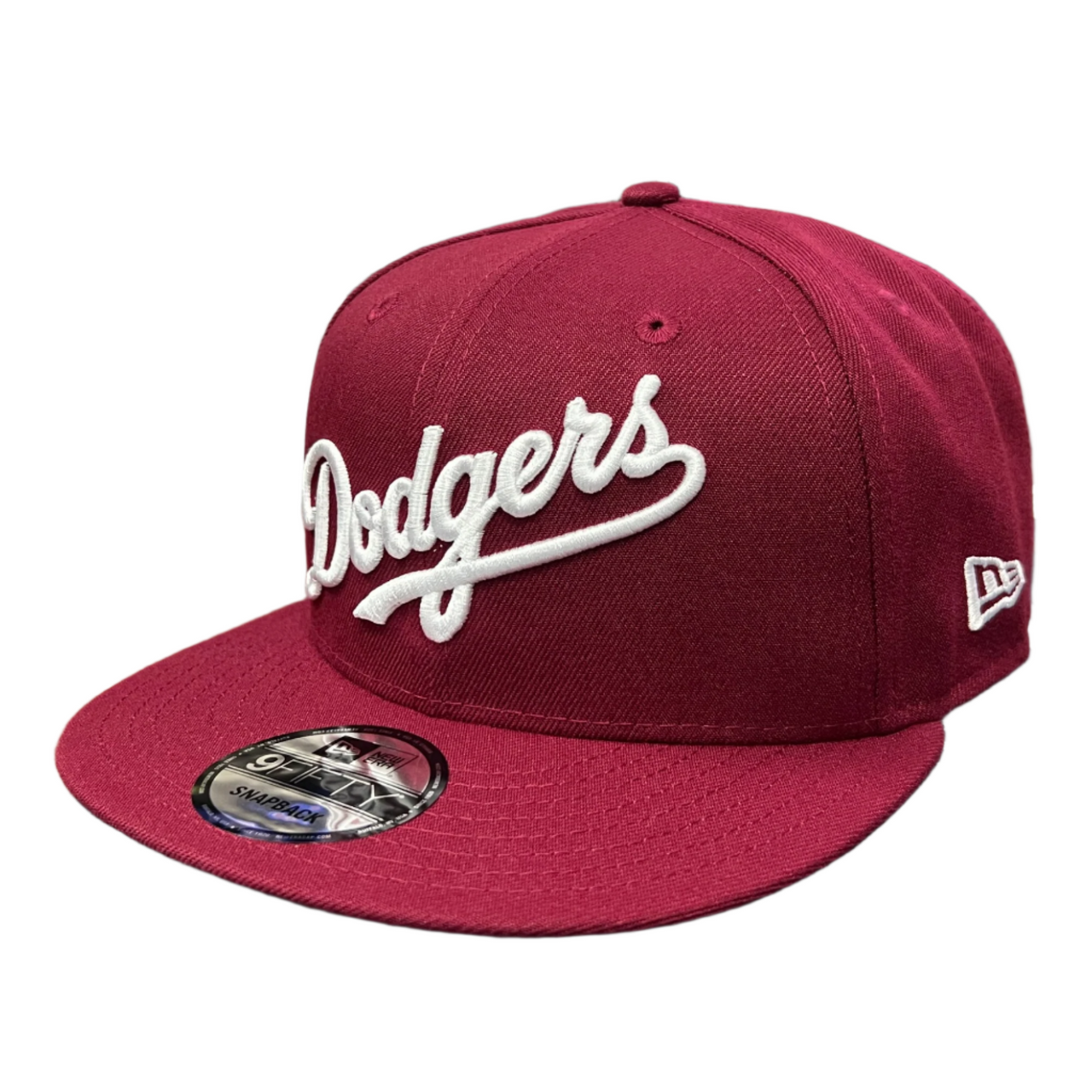 New Era Los Angeles Dodgers Script Burgundy 9FIFTY Snapback Hat