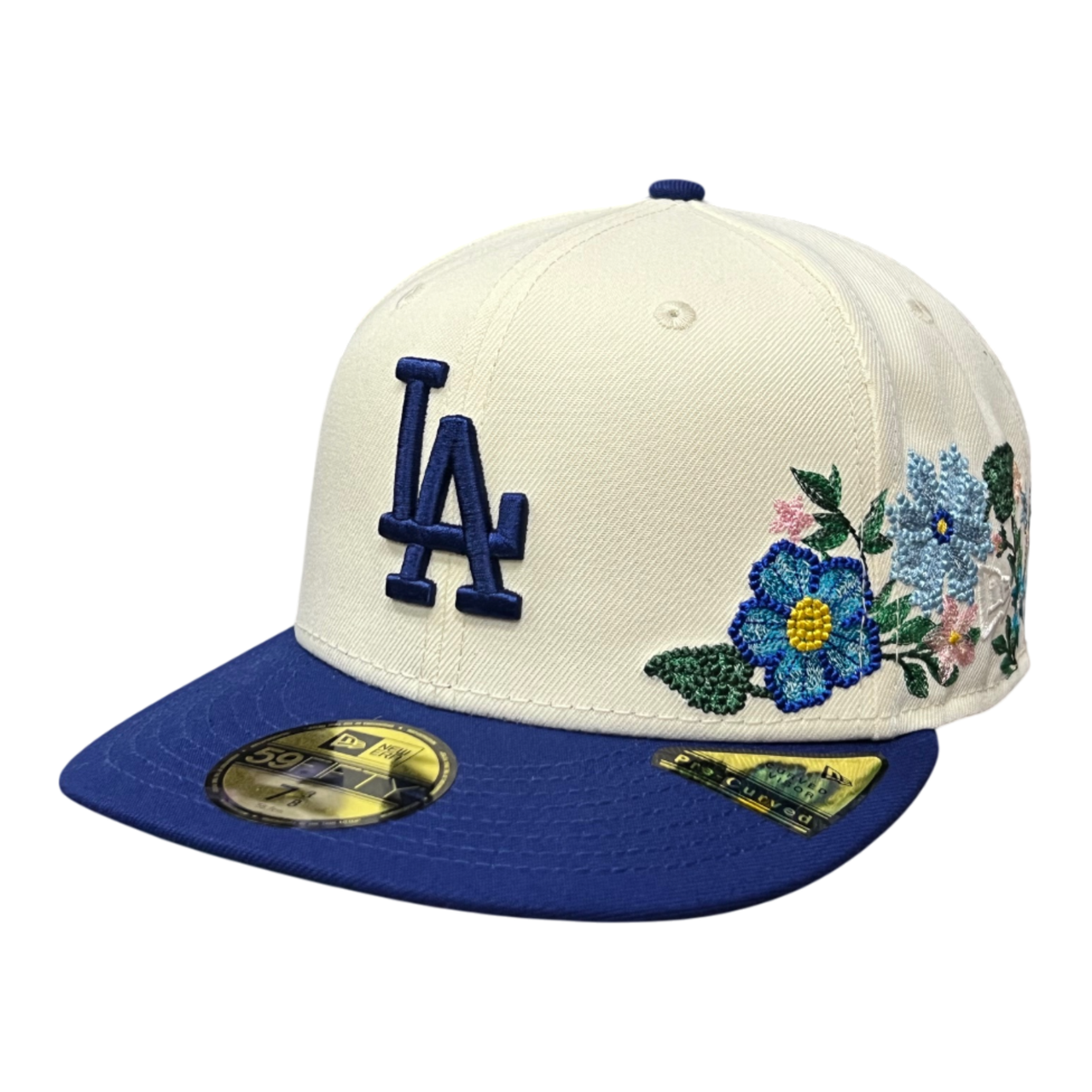 Los Angeles Dodgers Tonal Florals Chrome Blue 59FIFTY Fitted Hat