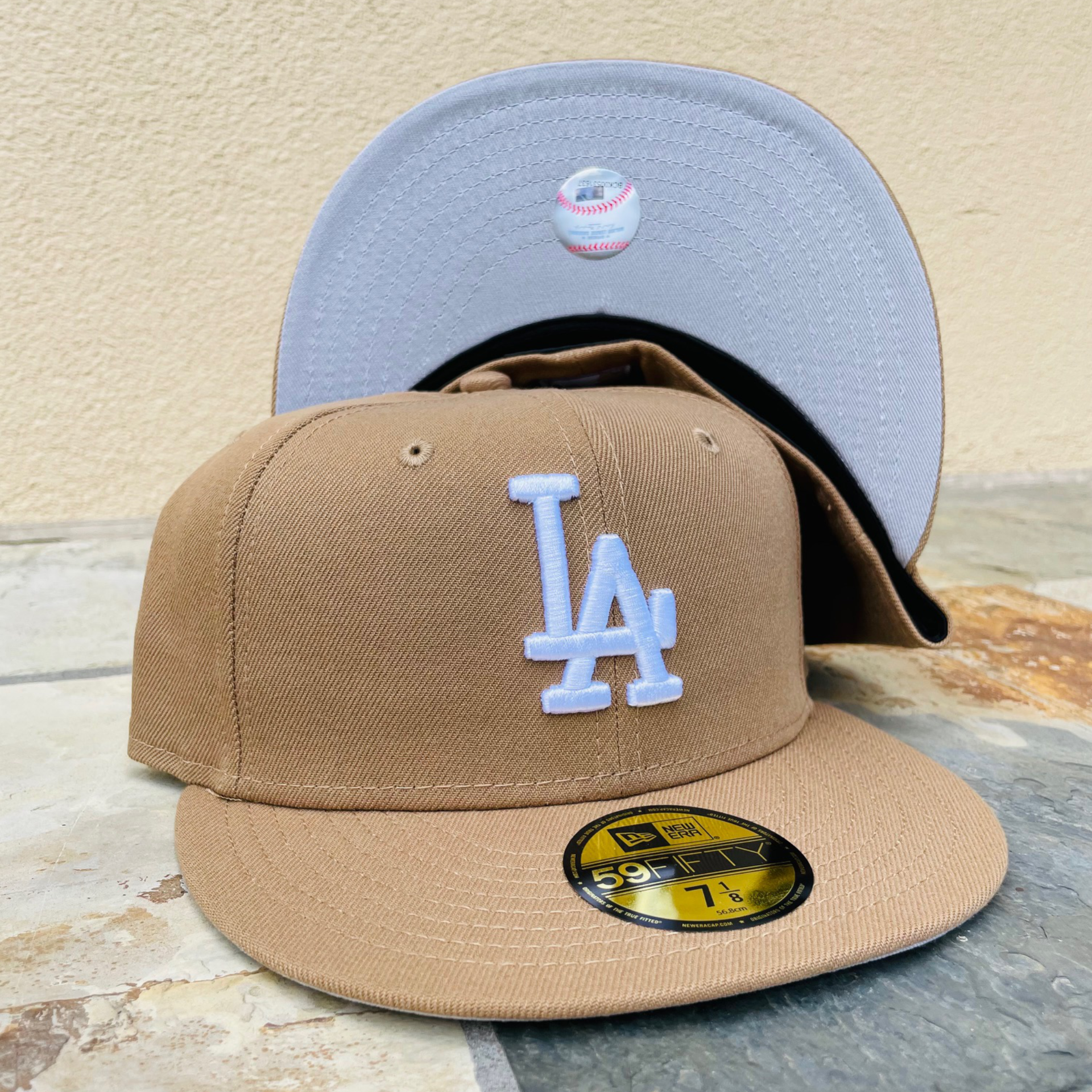 Khaki Los Angeles Dodgers New Era 59FIFTY Fitted Hat