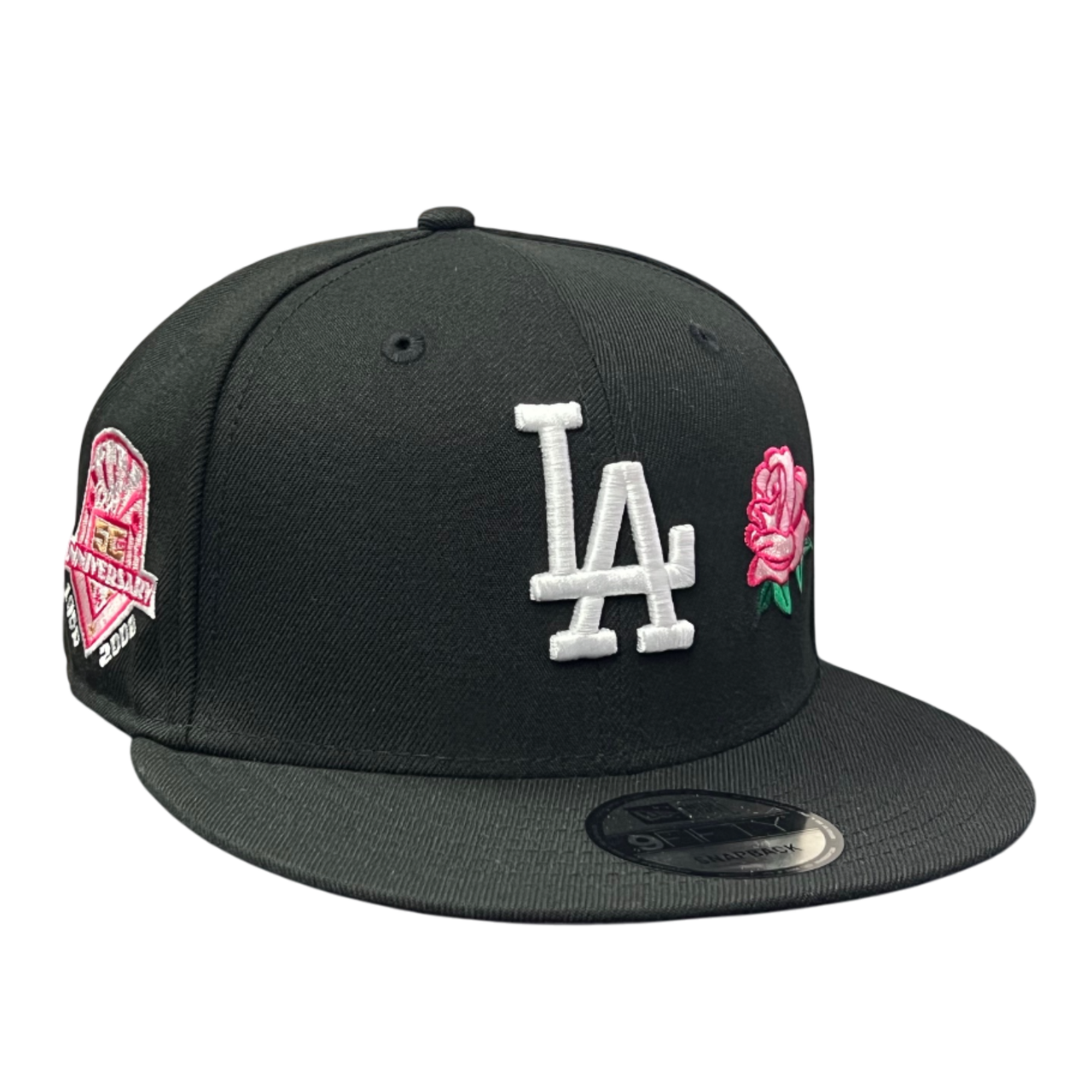 New Era Los Angeles Dodgers 50th Anniversary Rose Black 9FIFTY Snapback Hat