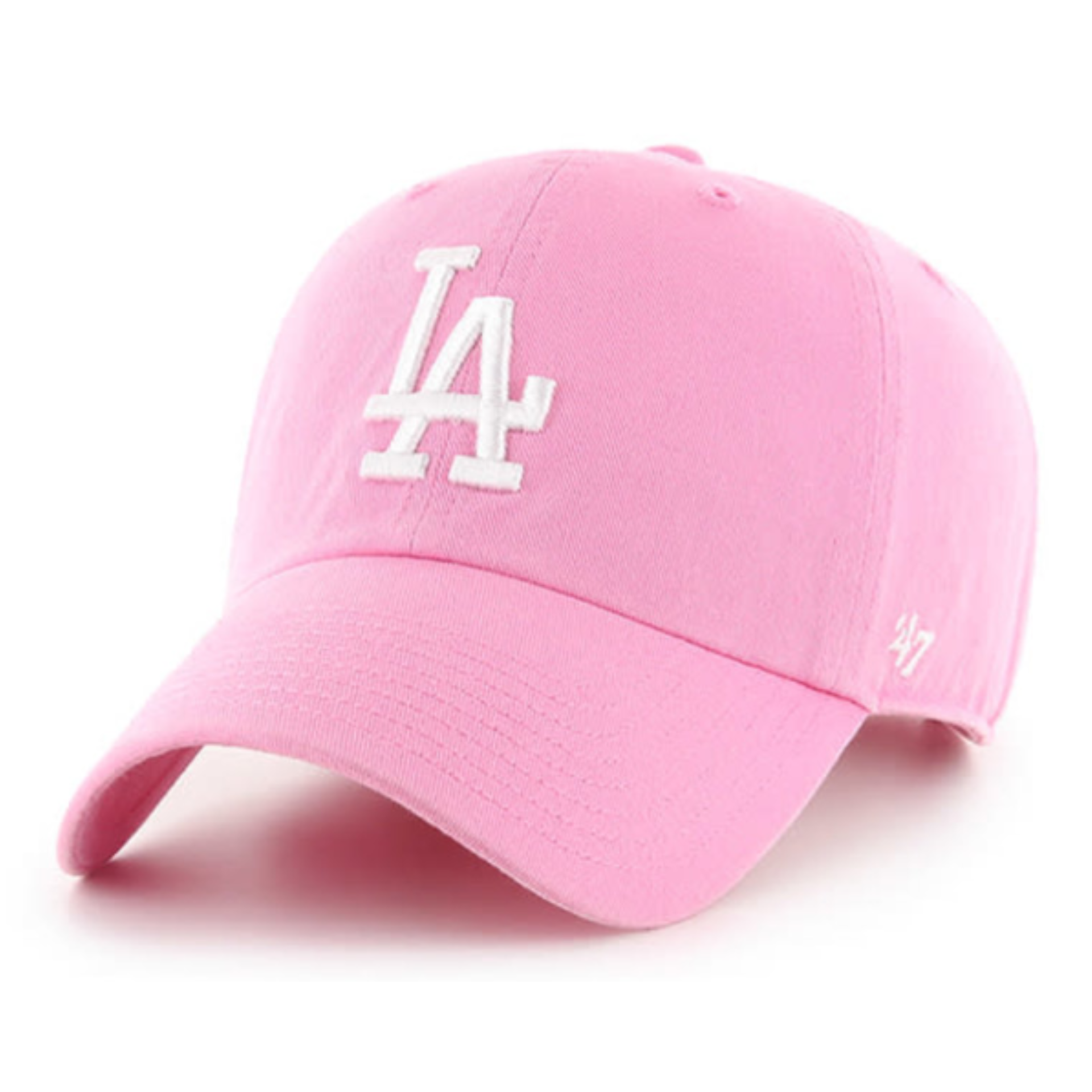 47 Brand Los Angeles Dodgers Rose Pink Clean Up Adjustable Strap Hat